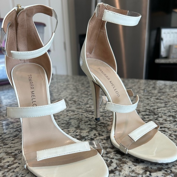 Very sexy, lightly worn, white frontline heels - Picture 4 of 12